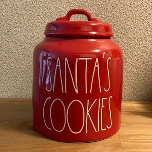 Rae Dunn “Santa’s Cookies” red large canister! NWT